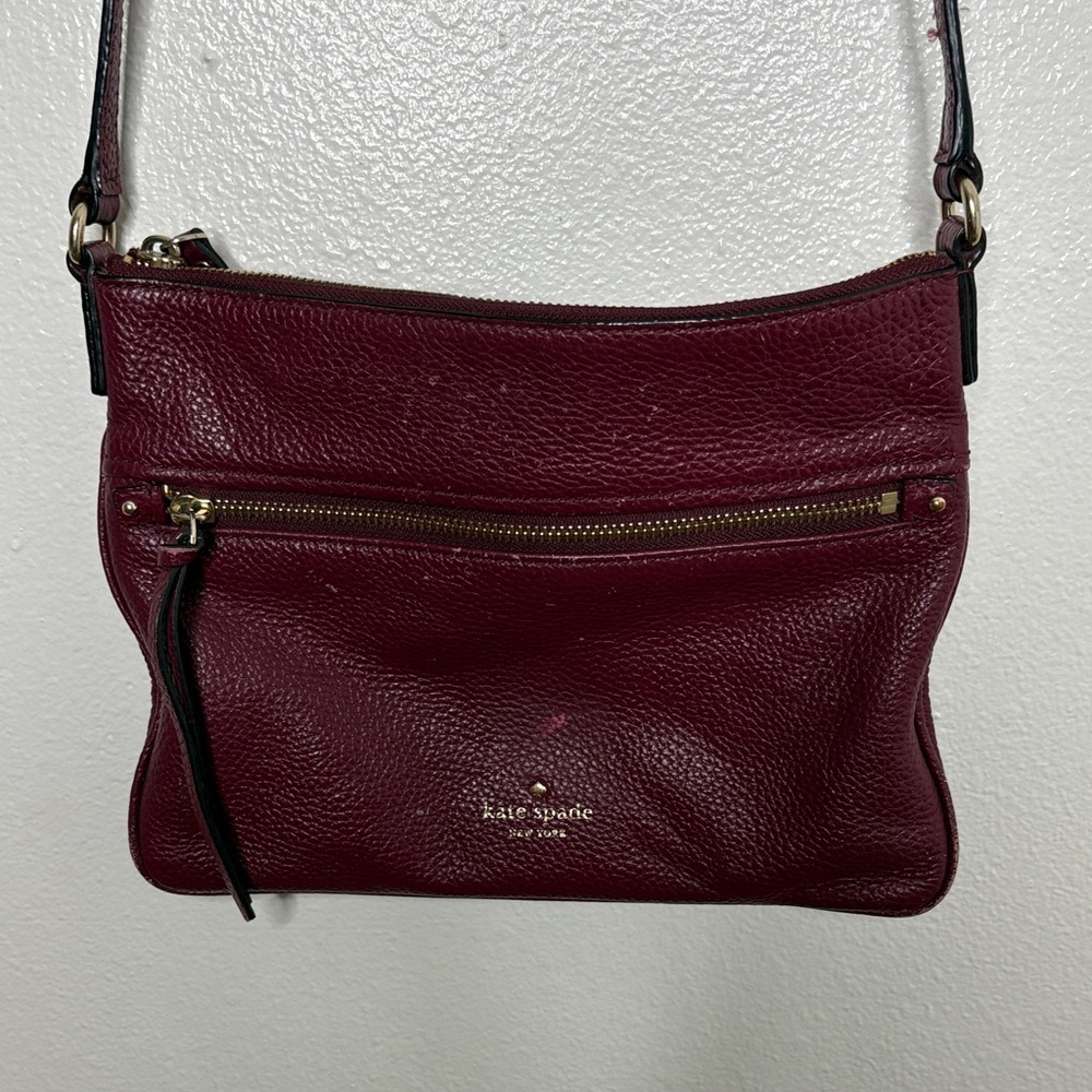 Kate Spade Marron Gabrielle Leather Crossbody Bag BLEMISH